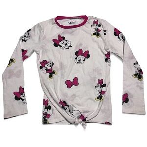 Disney Minnie Mouse Pink and White Long Sleeve